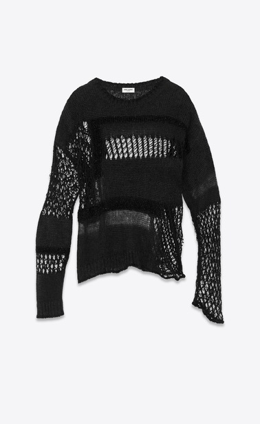 Patchwork mohair sweater